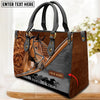 Unijames Warmblood Horse Carving Leather Pattern Custom Name 3D Leather Handbag