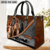 Unijames Horse Lovers Carving Leather Pattern Custom Name 3D Leather Handbag