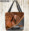Unijames American Quarter Horse Never Walk Alone Custom Name 3D Tote Bag