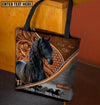 Unijames Friesian Horse Never Walk Alone Custom Name 3D Tote Bag