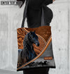 Unijames Friesian Horse Never Walk Alone Custom Name 3D Tote Bag