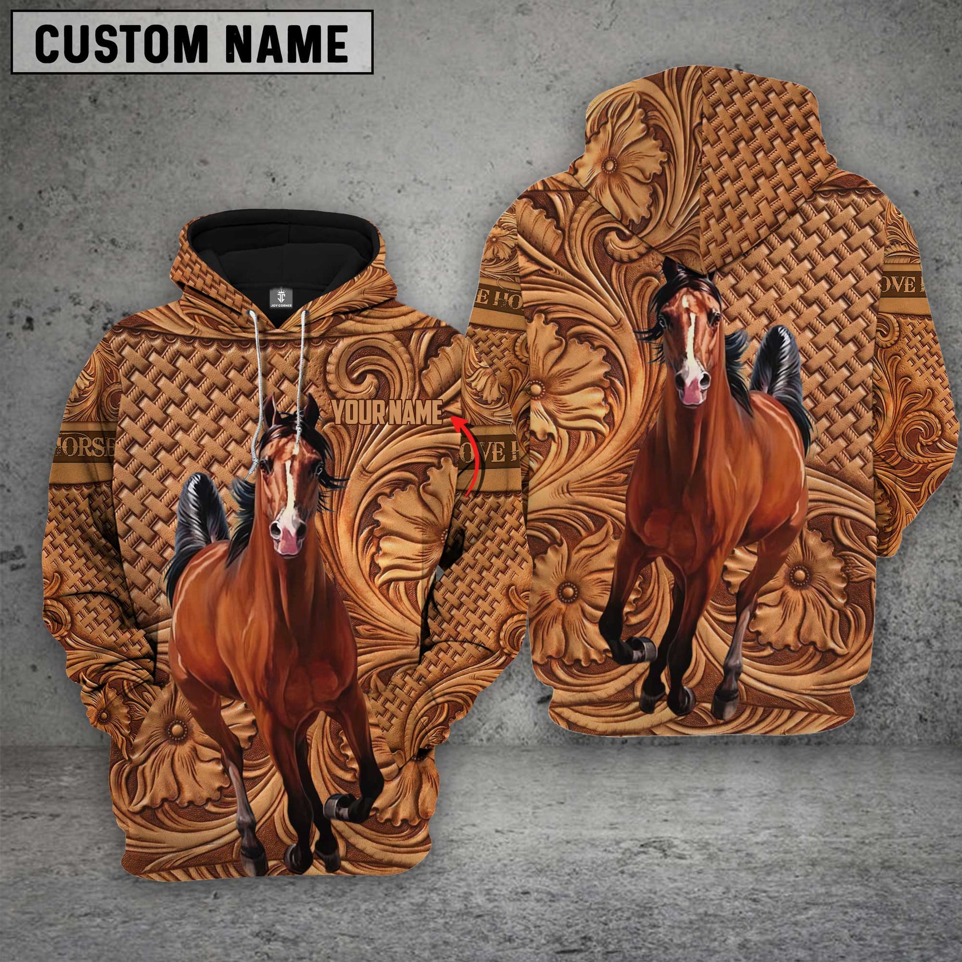 Uni Custom Name Horse Lovers 3D Hoodie