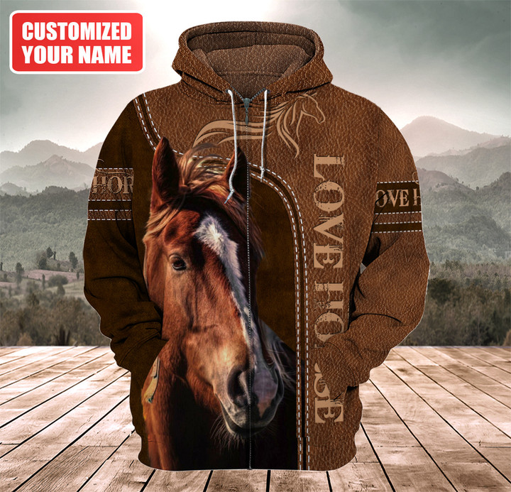 Uni Custom Name Horse Lovers 3D Hoodie