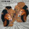 Uni Custom Name Horse Lovers 3D Hoodie