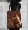Unijames Thoroughbred Horse Carving Leather Pattern Custom Name 3D Tote Bag