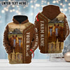 Uni Custom Name Farm Horse Lovers Merry Christmas 3D Printed Hoodie