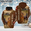 Uni Custom Name Farm Horse Lovers Merry Christmas 3D Printed Hoodie