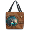 Unijames Stained Glass Horse Custom Name 3D Tote Bag