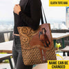 Unijames Horse Vintage Carving Leather Pattern Custom Name 3D Tote Bag