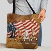 Unijames Horse US Flag Custom Name 3D Tote Bag