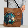 Unijames Country Girls Horse Stained Glass Custom Name 3D Tote Bag