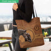 Unijames You're My Happy Place Horse Custom Name 3D Tote Bag