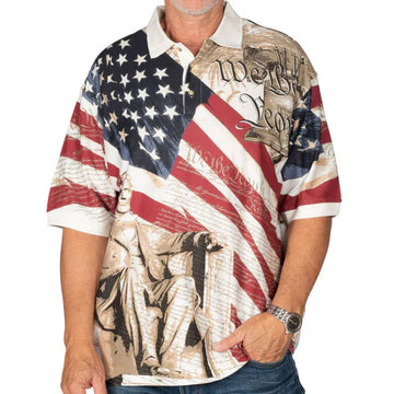 UniJames Men's Abraham Lincoln Cotton Polo Shirt