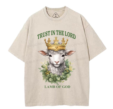 Lamb Of God Christian Washed TShirt  