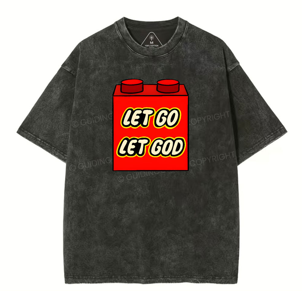 Let Go Let God Christian Washed T-Shirt Sale - GuidingCross