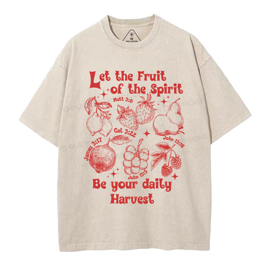 Let The Fruits Of The Spirits Christian Washed TShirt  
