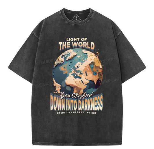 Light Of The World Christian Washed TShirt  