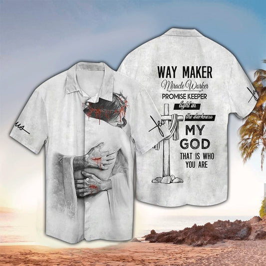 UniJames Light In The Darkness Jesus Hawaiian Shirt - Christian Hawaiian Shirts For Men & Women