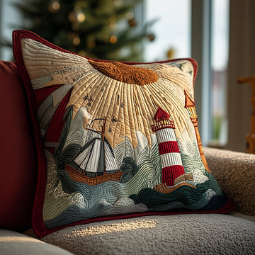 Lighthouse Coastal Glow Quilted Pillow Case NCU0TH3695