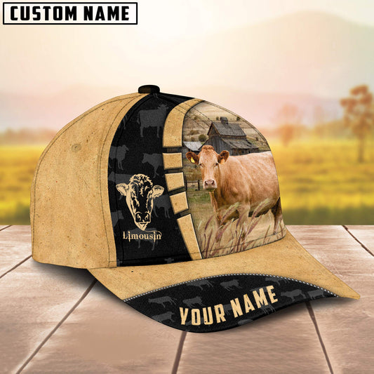 Uni Custom Name Limousin Cattle Farmhouse Field Cap