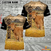 Uni Personalized Name Limousin Cattle On The Farm 3D Shirt