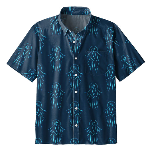 UniJames Line Drawing Jesus Christian Hawaiian Shirt