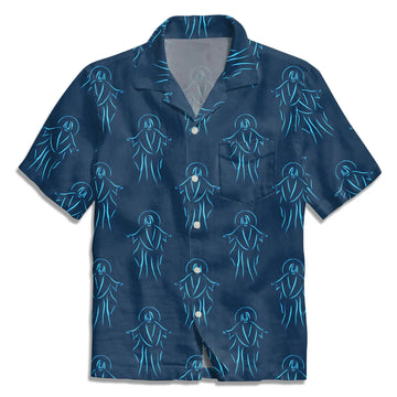UniJames Line Drawing Jesus Christian Hawaiian Shirt