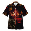 UniJames Lion Cross Faith Over Fear Hawaiian Shirts For Men - Christian Hawaiian Shirt - Hawaiian Summer Shirts