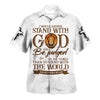 UniJames Lion I Would Rather Stand With God Hawaiian Shirts For Men - Christian Hawaiian Shirt - Hawaiian Summer Shirts