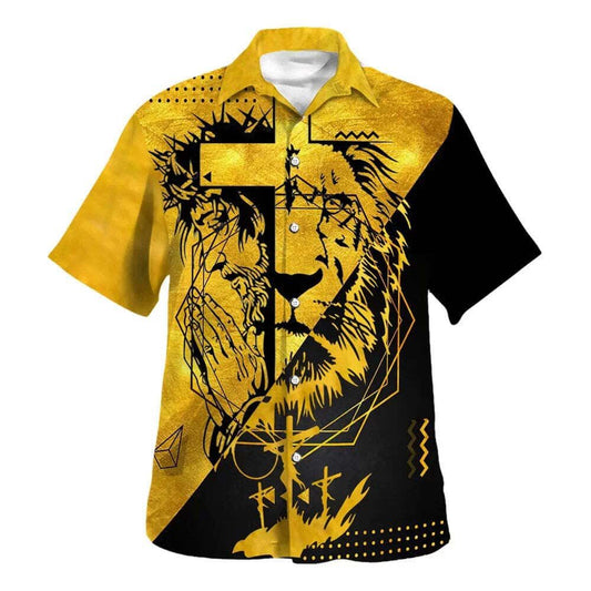 Unique Lion Jesus Is My God Hawaiian Shirt