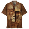 UniJames Lion Jesus Pray Cross Hawaiian Shirt - Best Hawaiian Shirts - Christian Hawaiian Shirt