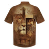 UniJames Lion Jesus Pray Cross Hawaiian Shirt - Best Hawaiian Shirts - Christian Hawaiian Shirt