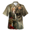 UniJames Lion Knight Of The Temple Hawaiian Shirt - Christian Hawaiian Shirt - Religious Hawaiian Shirts