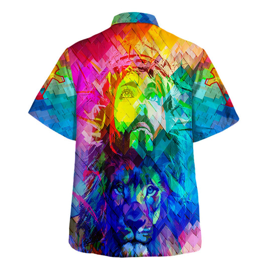 UniJames Lion Of Judah Jesus Hawaiian Shirts For Men - Christian Hawaiian Shirt - Hawaiian Summer Shirts