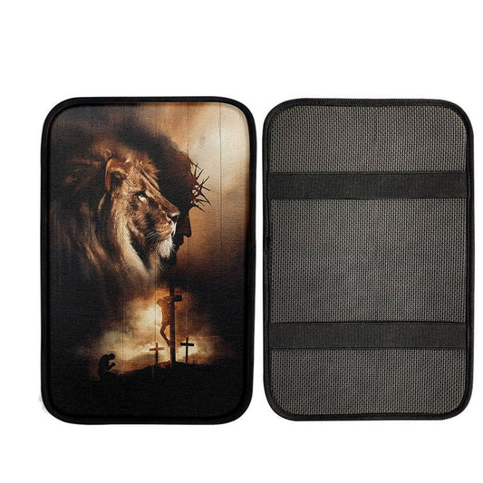 Uni Red Head Women And Jesus In A Beautiful Forest Car Armrest Pad