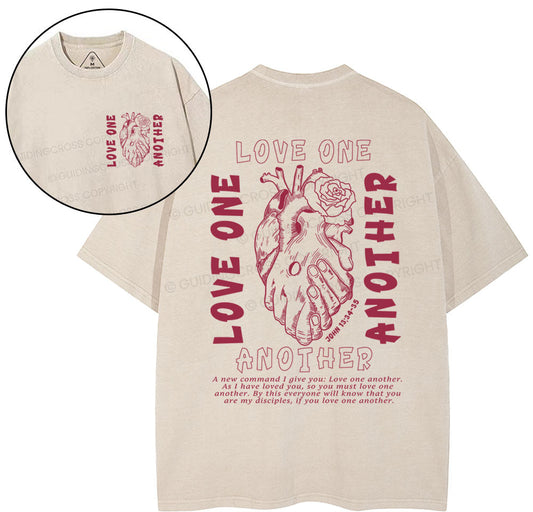 Love One Another Christian Washed TShirt  