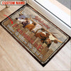 Uni Texas Longhorn Custom Name - Home To Where The Herd Is FarmHouse Doormat