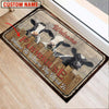 Uni Holstein Custom Name - Home To Where The Herd Is FarmHouse Doormat