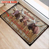 Uni Watusi Welcome Custom Name Doormat