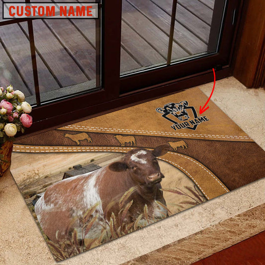 Uni Shorthorn Personalized - Welcome  Doormat