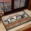 Uni Holstein Custom Name - Home To Where The Herd Is FarmHouse Doormat