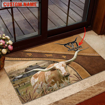Uni Texas Longhorn Personalized - Welcome  Doormat