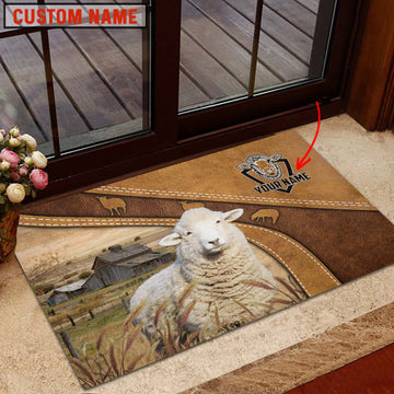 Uni Sheep Personalized - Welcome  Doormat