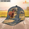 Uni Red Angus Customized Name Cap