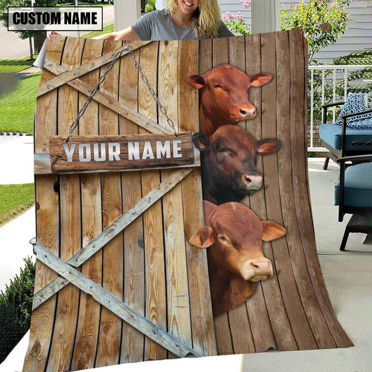 Uni Personalized Name Beefmaster Barn Blanket