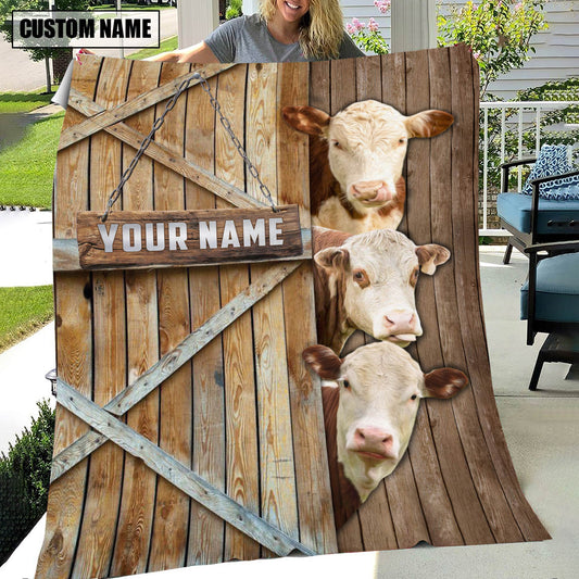 Uni Personalized Name Hereford Barn Blanket