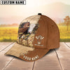 Uni Hereford Custom Name Brown Leather Pattern Cap