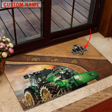 Uni Tractor Personalized - Welcome Brown Doormat