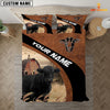 Uni Black Angus On The Farm Customized Name Red Barn Bedding Set