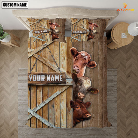 Uni Happy Farm Shorthorn Wooden Door Bedding Set